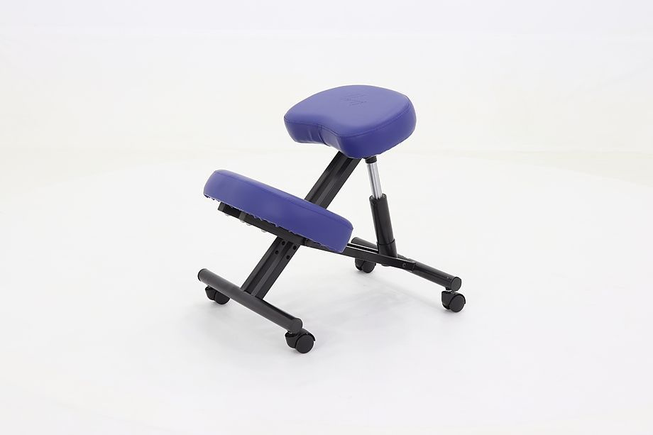 Коленный стул Мед-Мос МА-04 СТ-16СА татами синий, ортопедический / для коррекции осанки / на колёсах #1