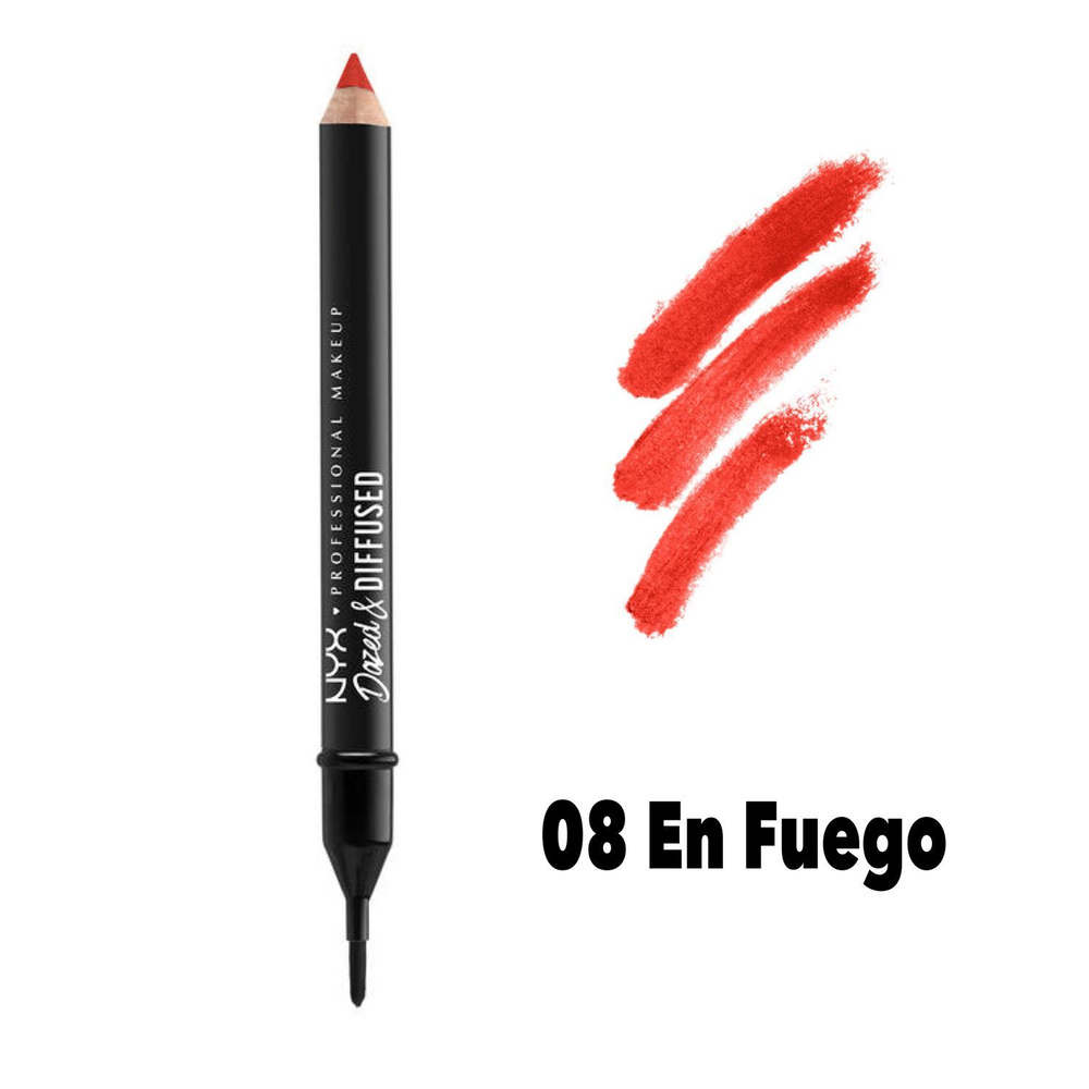 Помада-карандаш для губ NYX PROFESSIONAL MAKEUP dazed & diff blurring lip stick с эффектом омбре 08 En #1