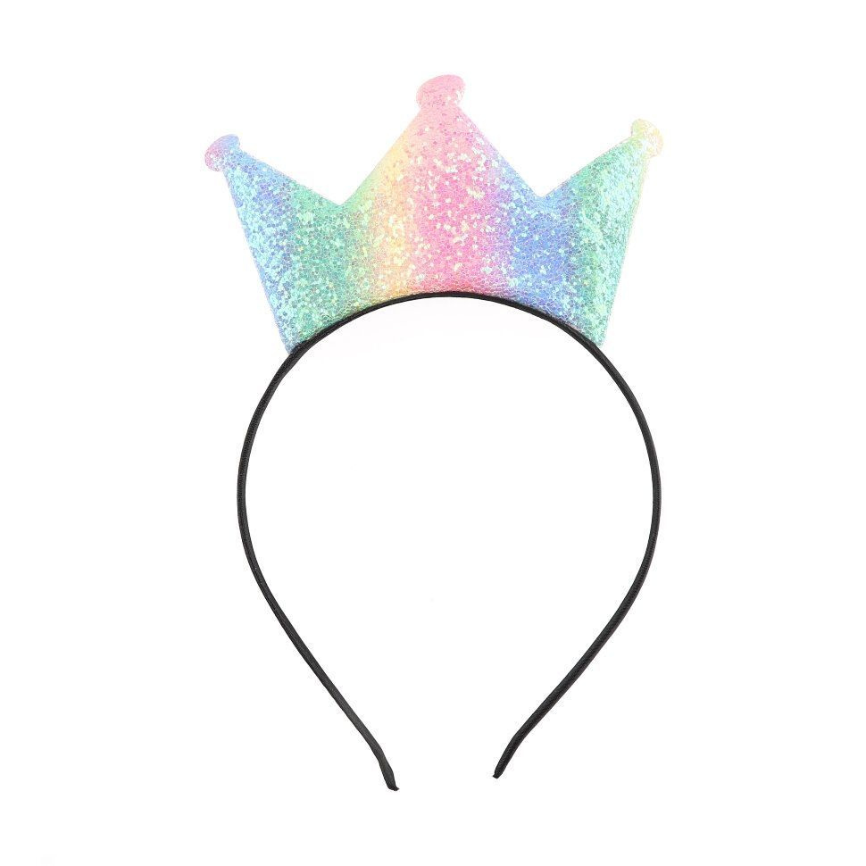 Ободок, Корона для принцессы, Светлая радуга, 1 шт. #1
