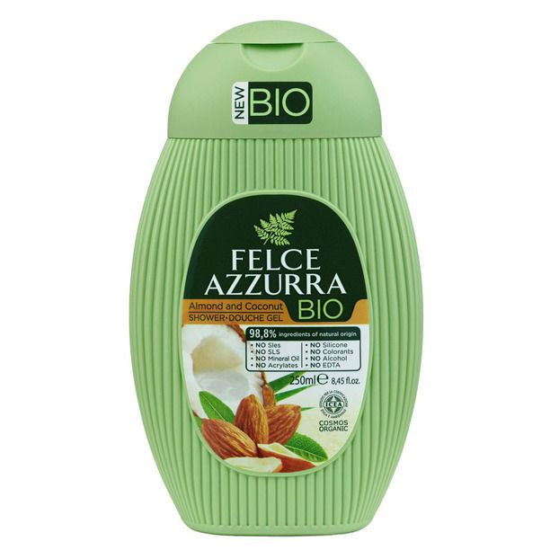 FELCE AZZURRA / FAI BIO Shower Gel Almond & Coconut Гель для душа миндаль и кокос, 250мл  #1