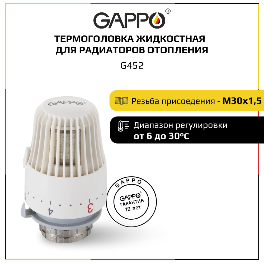 Термоголовка жидкостная Gappo G452 М30 х 1,5 #1