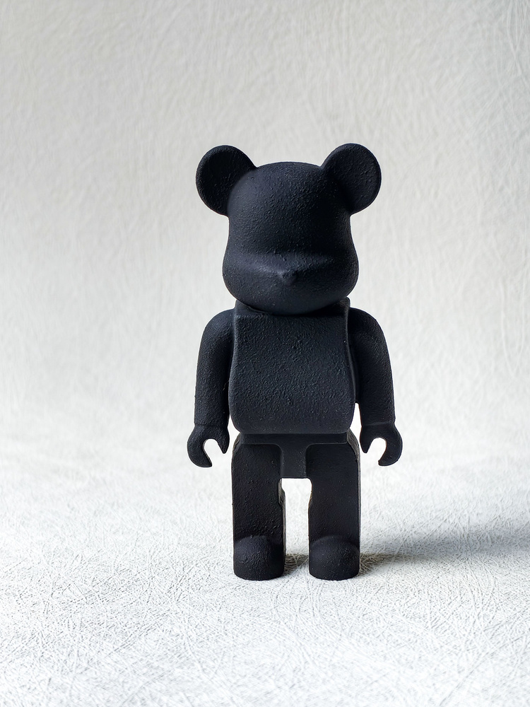 Фигурка интерьерная мишка Bearbrick Black (10 см) из гипса, ручная работа  #1