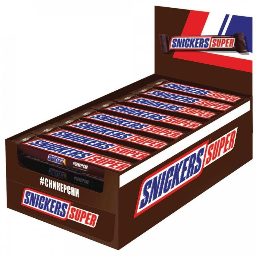 Батончик Snickers Super шоколадный, 32 х80г. #1