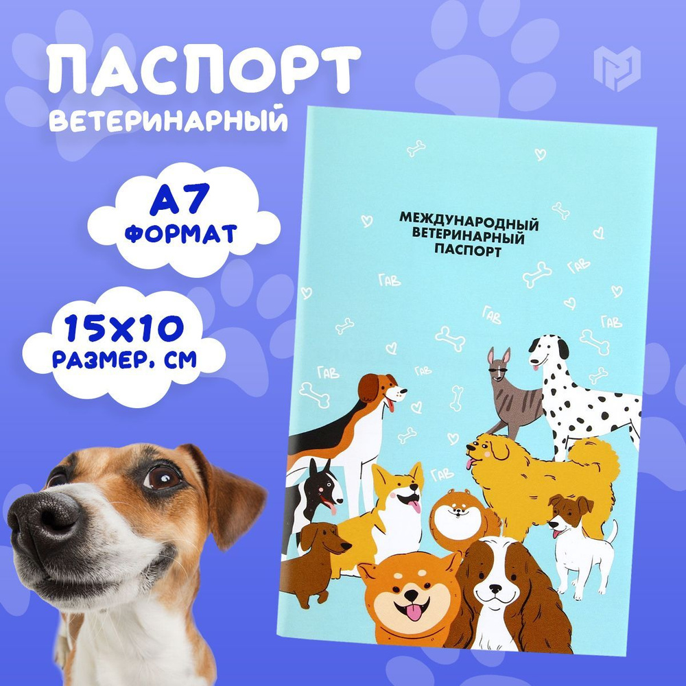 Ветеринарный паспорт для собак"Веселые друзья", международный  #1