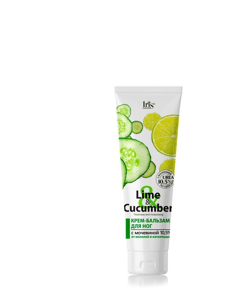 Iris Cosmetic Крем-бальзам для ног Lime&Cucumber, от мозолей и натоптышей, 100мл, 6шт.  #1