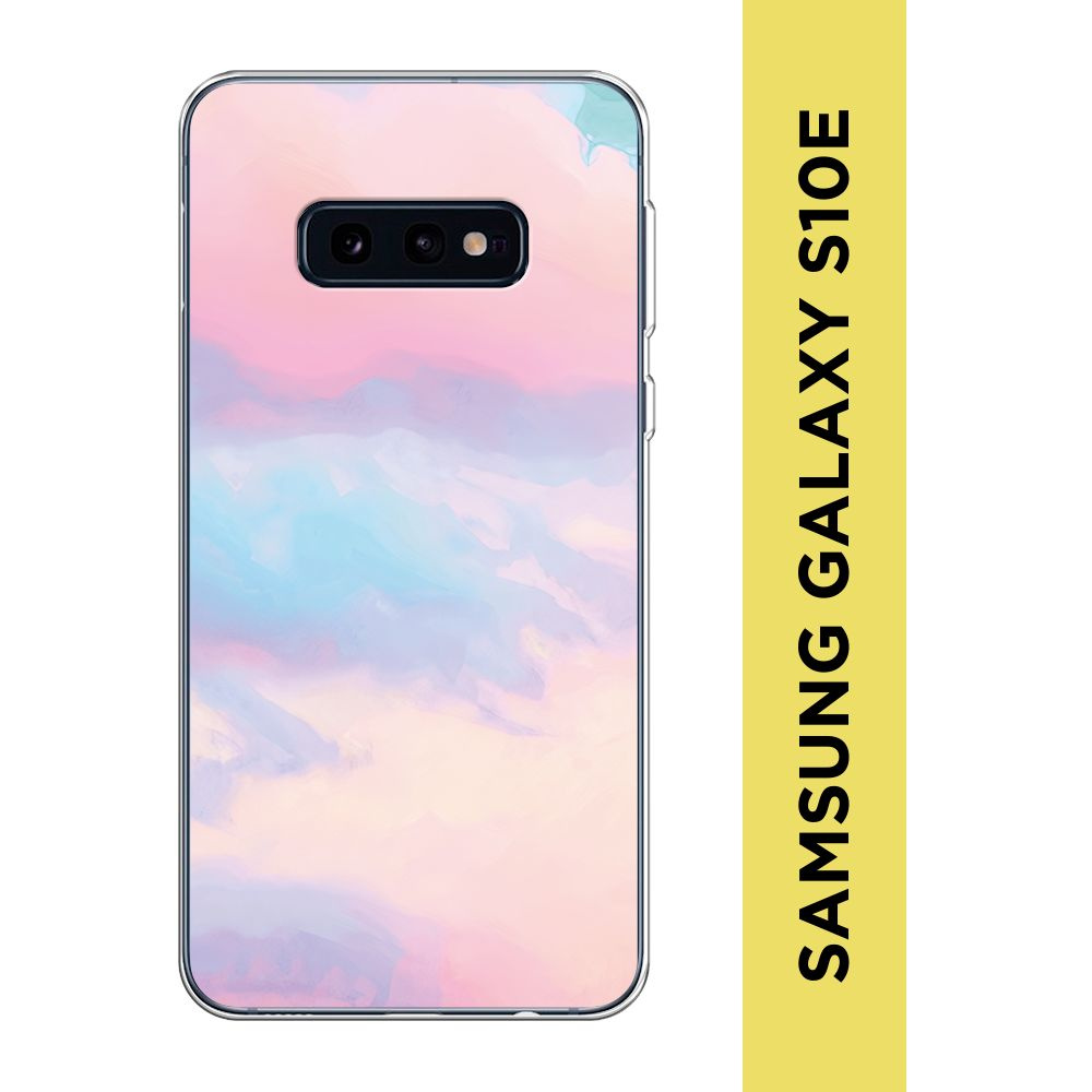 Силиконовый чехол на Samsung Galaxy S10E / Самсунг S10E "Розовые облака"  #1