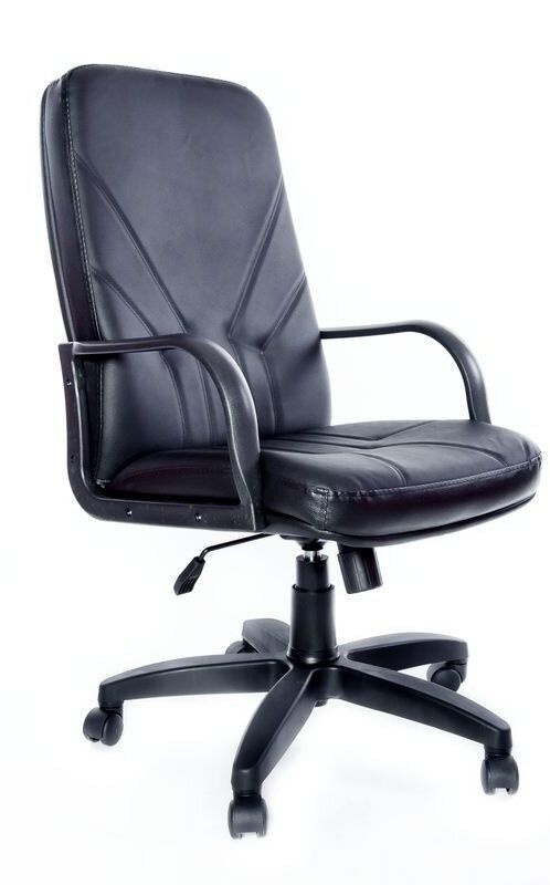 Компьютерное кресло Менеджер PL офисное, обивка: искусственная кожа, цвет: черный  #1