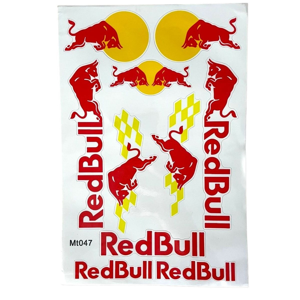 Наклейки для мотоцикла Red Bull 190х280 мм MT047 #1