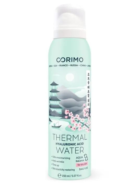 Corimo Термальная вода для лица с ГИАЛУРОНОВОЙ КИСЛОТОЙ, 150мл  #1