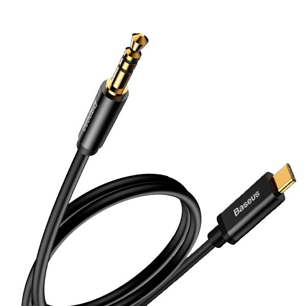 Baseus Аудиокабель USB Type-C/3.5 мм, 1.2 м, черный, черный матовый #1