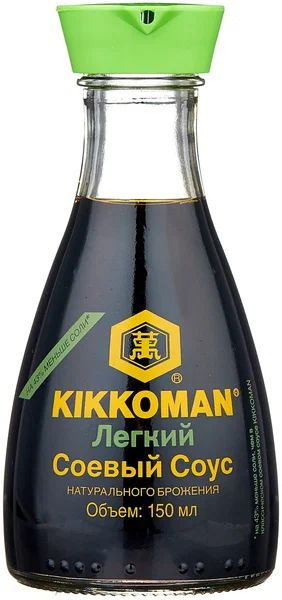 Соевый соус натурального брожения слабосоленый, с дозатором, Kikkoman, 150 мл  #1