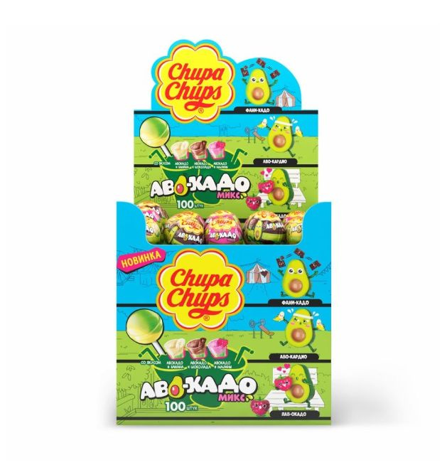 Карамель Chupa Chups авокадо, 100шт. по 12г. #1