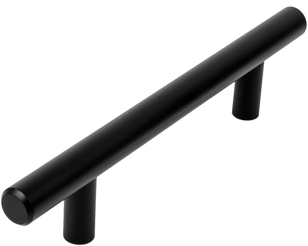 Ручка-рейлинг мебельная 96мм матовый чёрный #1
