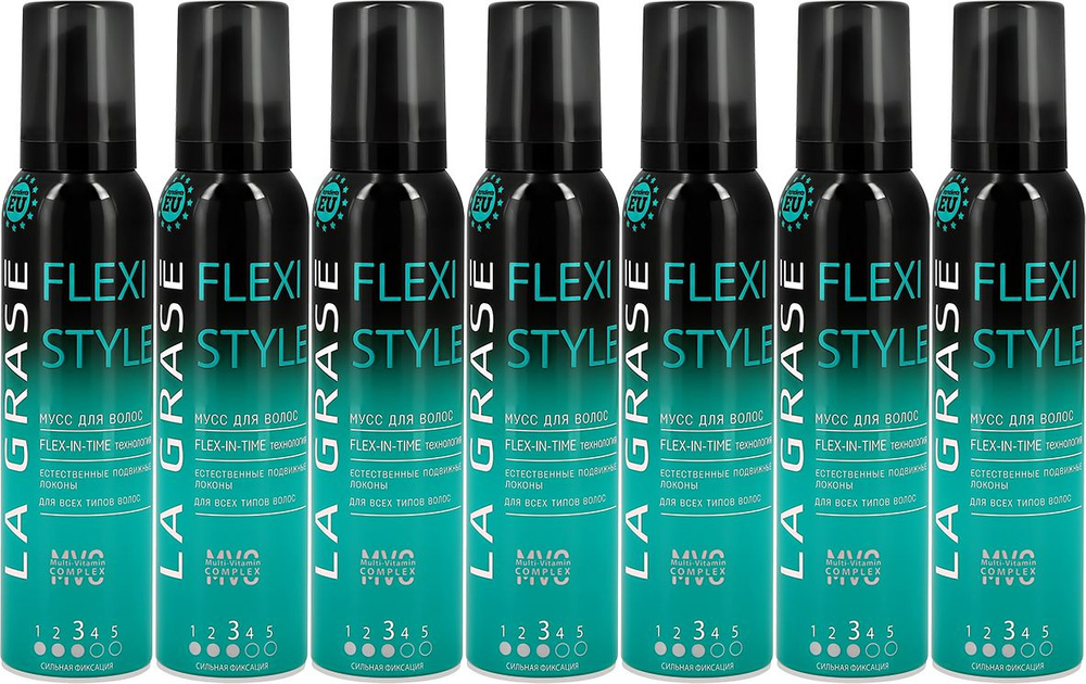 Мусс для укладки волос La Grase Flexi Style, комплект: 7 упаковок по 150 мл  #1