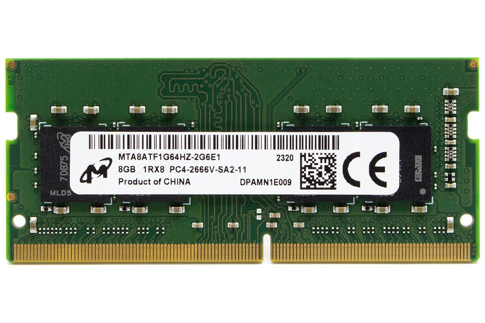 Micron Оперативная память SODIMM DDR4 8GB PC21300 2666МГц Micron MTA8ATF1G64HZ-2G6E1 1x8 ГБ (MTA8ATF1G64HZ-2G6E1) #1