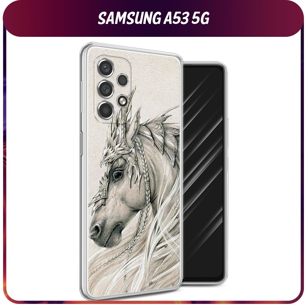 Силиконовый чехол на Samsung Galaxy A53 5G / Самсунг А53 5G "Мифическая лошадь"  #1