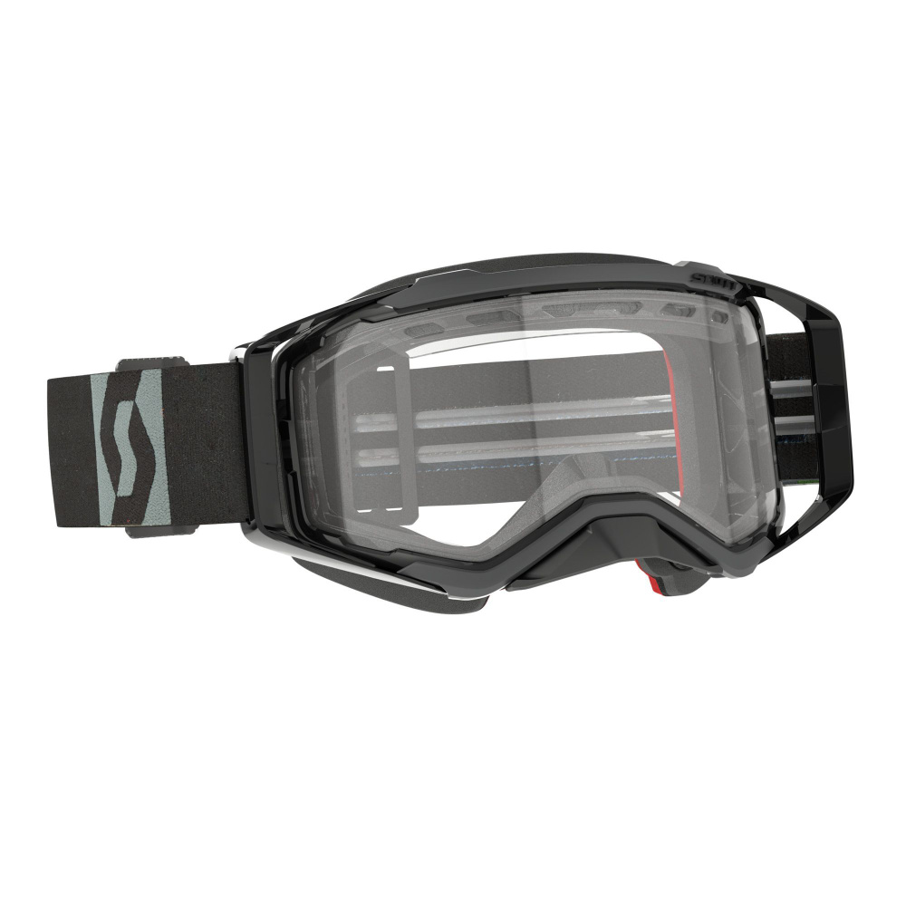 Зимние очки маска для снегохода и мотоцикла SCOTT Prospect Snow Cross, black/grey/clear  #1