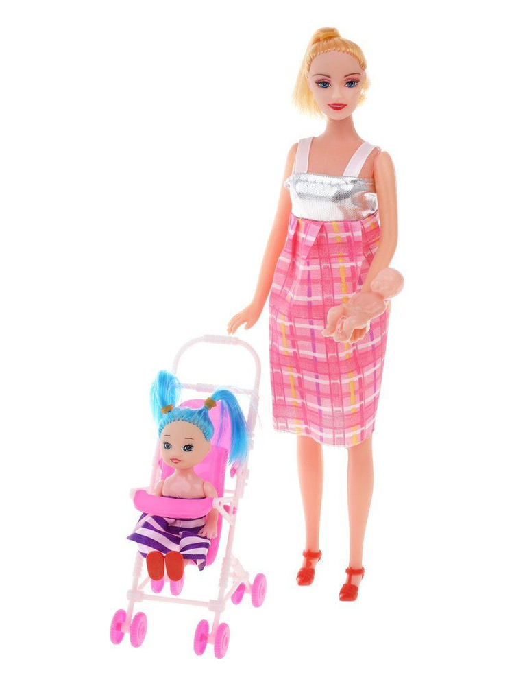 Кукла для девочки беременная Будущая мама, 28 см, пупс- 9 см  #1