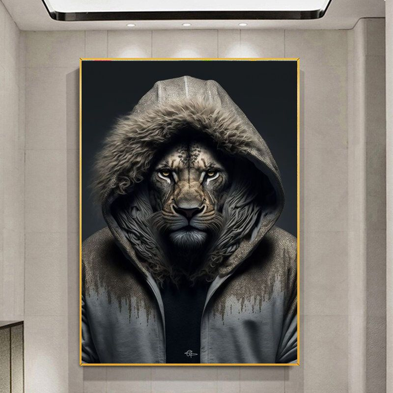 Pechat vip Картина "Интерьерная на холсте Брутальный лев", 70 х 50 см  #1