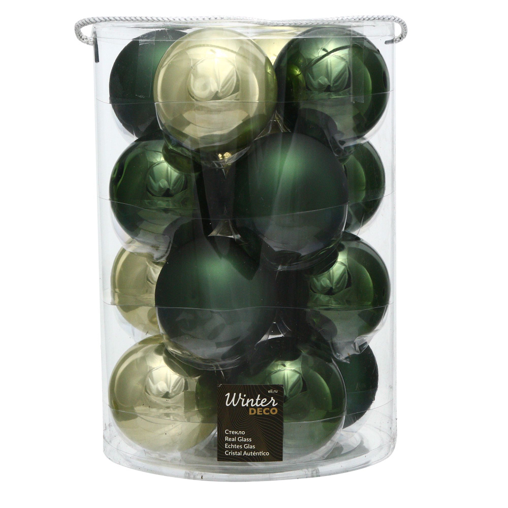 Коллекция стеклянных шаров Булонский Лес 8 см, 16 шт #1