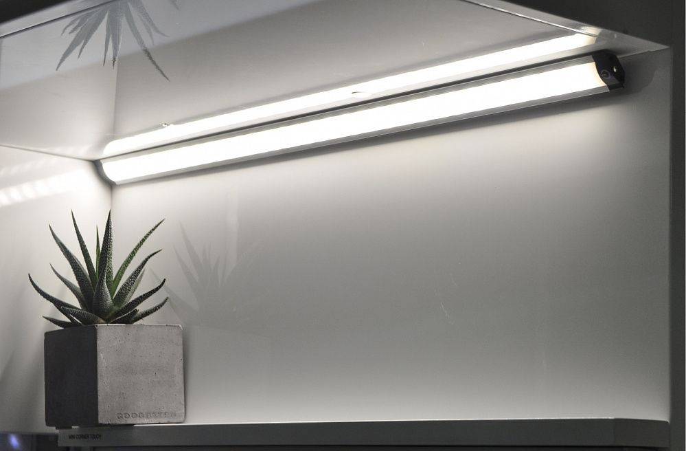 Мебельный светодиодный светильник с сенсорным выкл., 4000k, 12V, L600мм, алюминий  #1