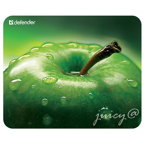 Коврик для мыши Defender 50412 Juicy sticker, прямоугольный, картинки с изображением разных фруктов  #1