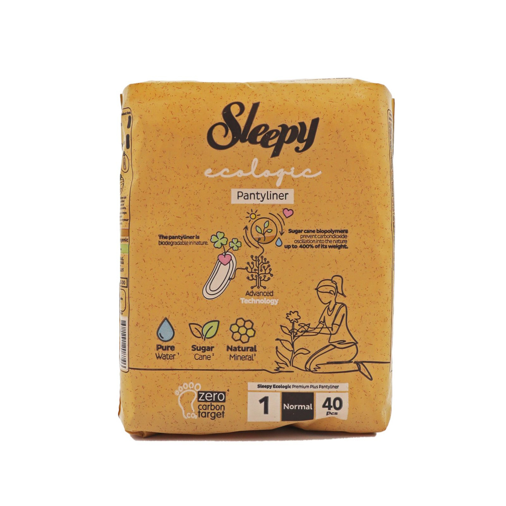 Sleepy Прокладки ежедневные EcoLogic натуральные биоразлагаемые, 40 шт., гипоаллергенные, халяль  #1