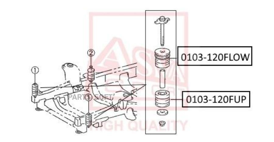 ПОДУШКА ПОДРАМНИКА TSB120FUP TOYOTA LAND CRUISER PRADO 120 20022009 0103-120FUP #1