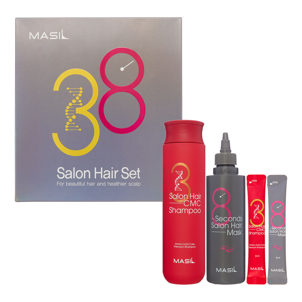 Набор для ухода за волосами MASIL 38 SECONDS SALON HAIR SET Восстанавливающий шампунь с аминокислотами, #1