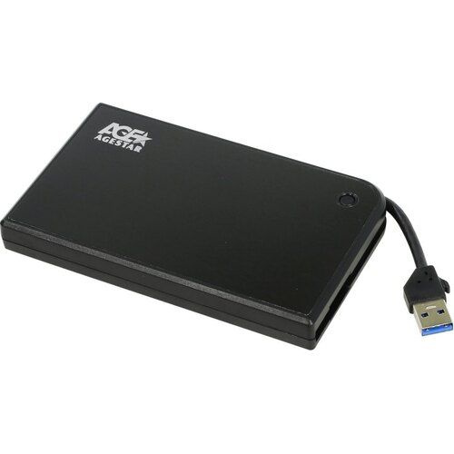 Внешний корпус для HDD/SSD AgeStar 3UB2A14 SATA II USB3.0 пластик/алюминий черный 2.5" 3UB2A14(BLACK) #1