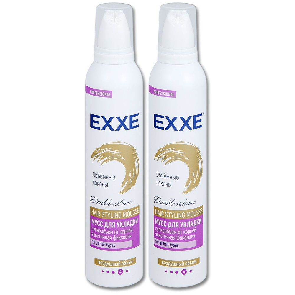 Мусс для укладки волос EXXE "Объёмные локоны", объем, 250 мл, 2 шт.  #1
