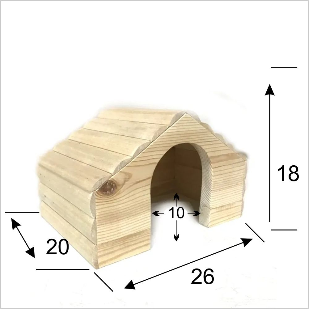 Домик для хомяка, хорька, шиншиллы, морской свинки и прочих грызунов 26х18х20см (ШхВхД)  #1