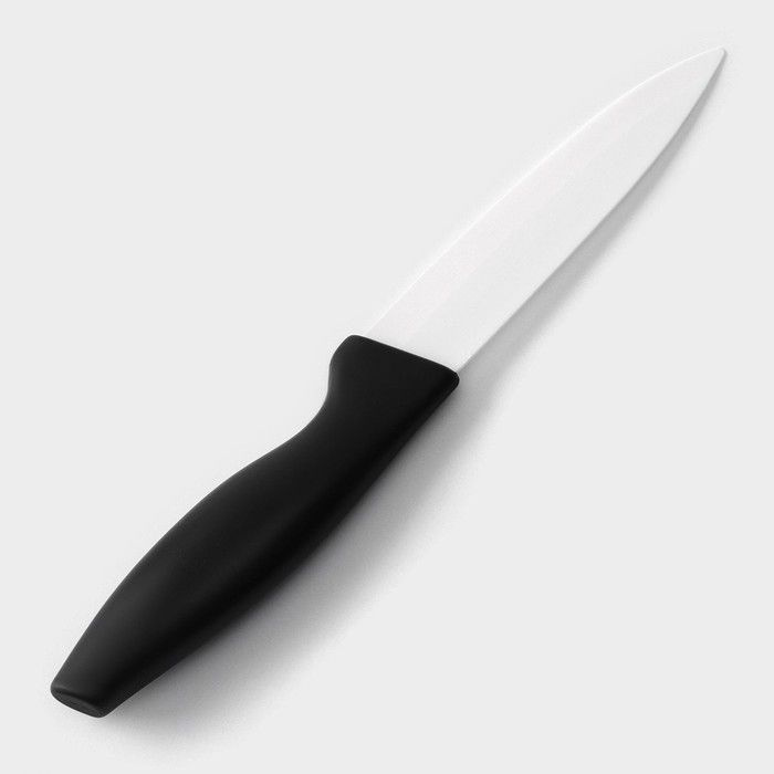 Нож керамический Доляна Тень, лезвие 10,5 см, цвет чёрный #1