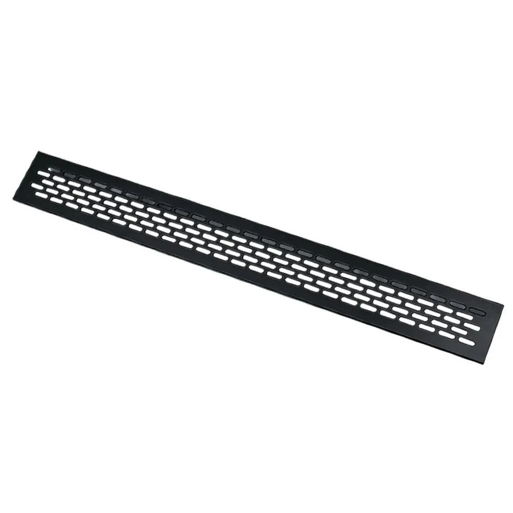 Решетка вентиляционная алюминиевая 480х60 мм, черная, GTV #1