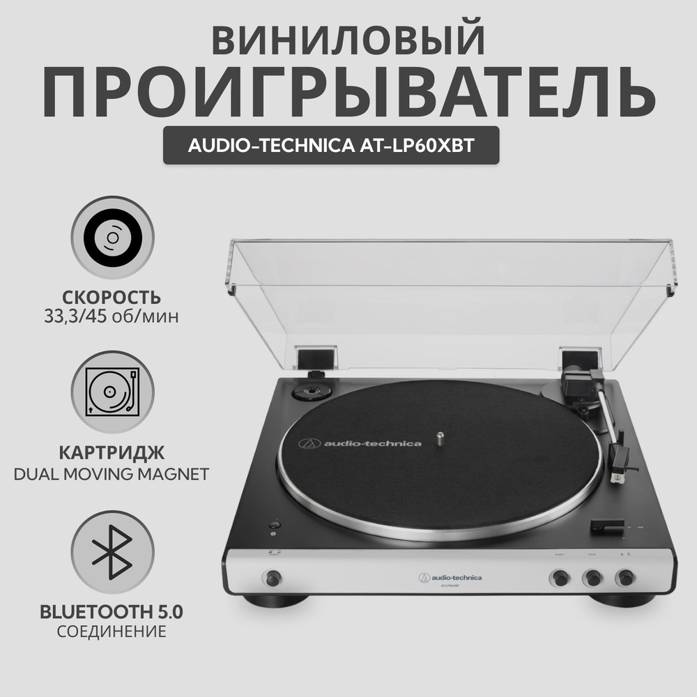 Виниловый проигрыватель Audio-Technica AT-LP60XBT белый #1