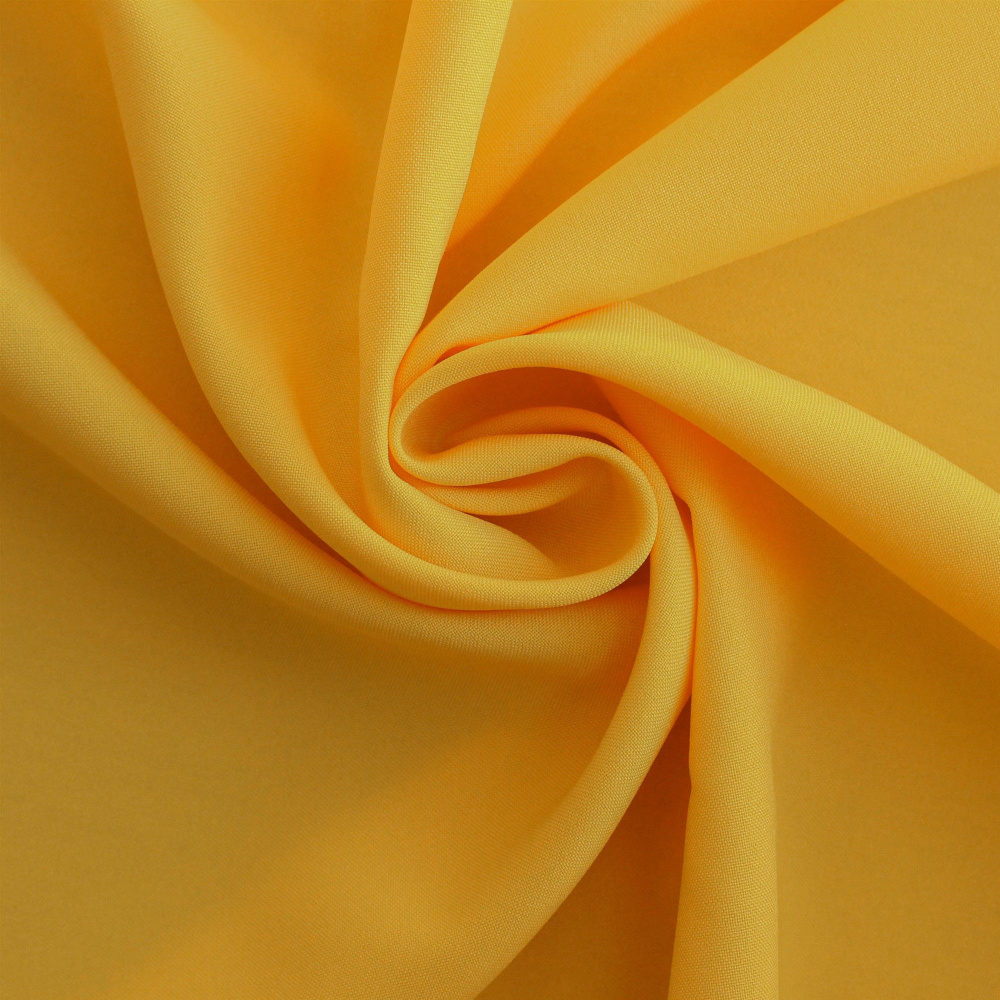 Ткань Габардин стрейч Белый Лебедь 150см г/к желтый.ярк №2 #14-0957 100%пэ 183г/м2 (НА ОТРЕЗ)  #1