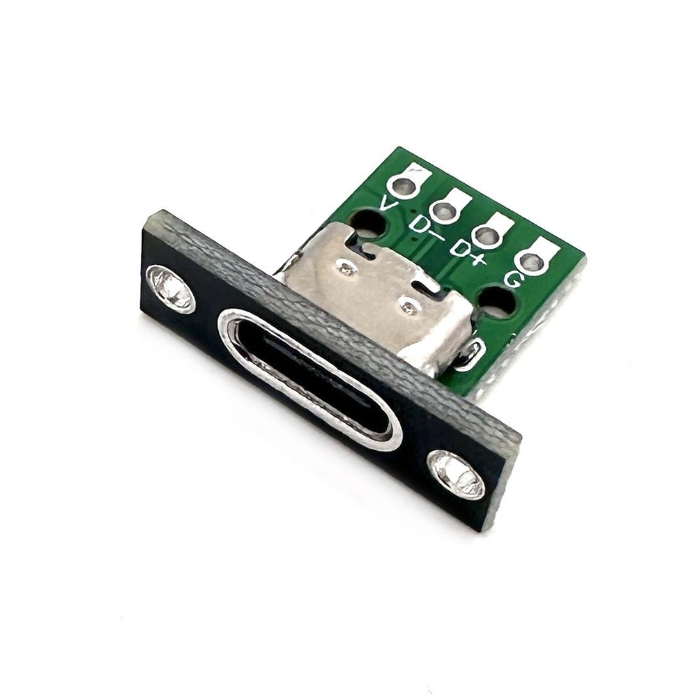 Гнездо TYPE-C на плате, 4PIN металлизированные контакты, монтажная ...