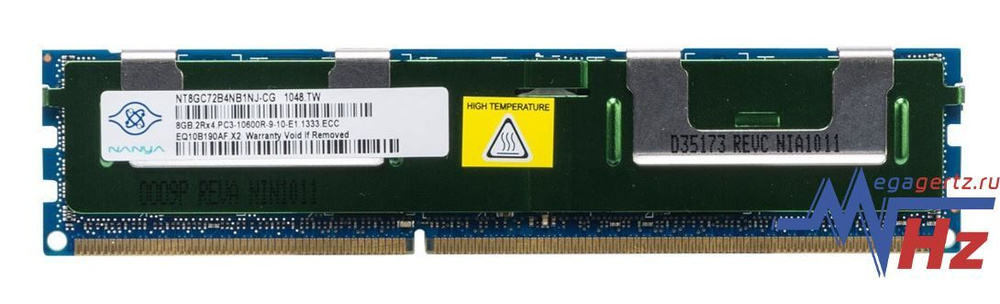 Nanya Оперативная память серверная DDR3 8GB 1333MHz PC3-10600R ECC REG с радиатором 2RX4 RDIMM NT8GC72B4NB1NJ-CG #1