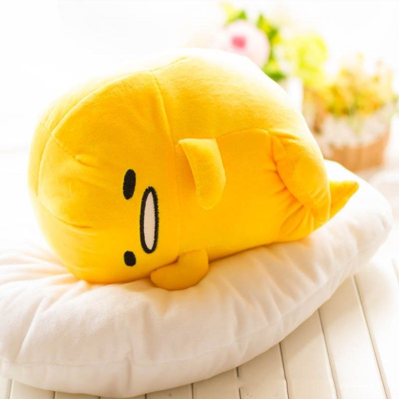 Ленивая милая подушка-яйцо 15 дюймов, мягкая игрушка Gudetama, плюшевая подушка, лежащая на боку. HoralDaily #1