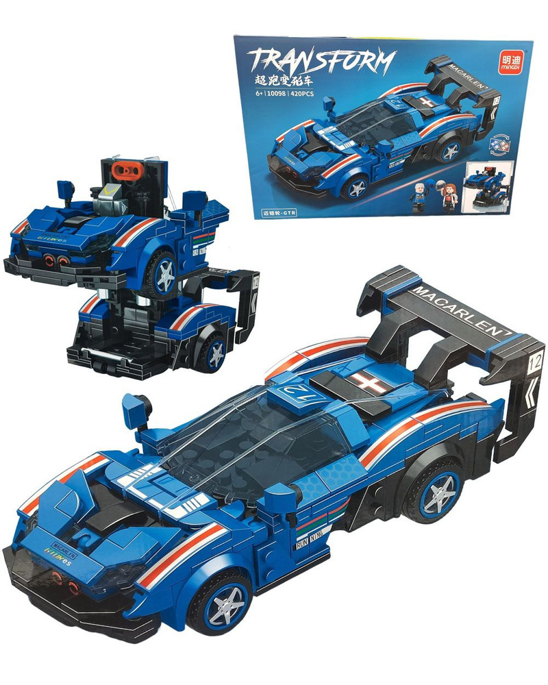 Конструктор / Трансформер "Синий Спорткар" - 420 деталей / машина ...