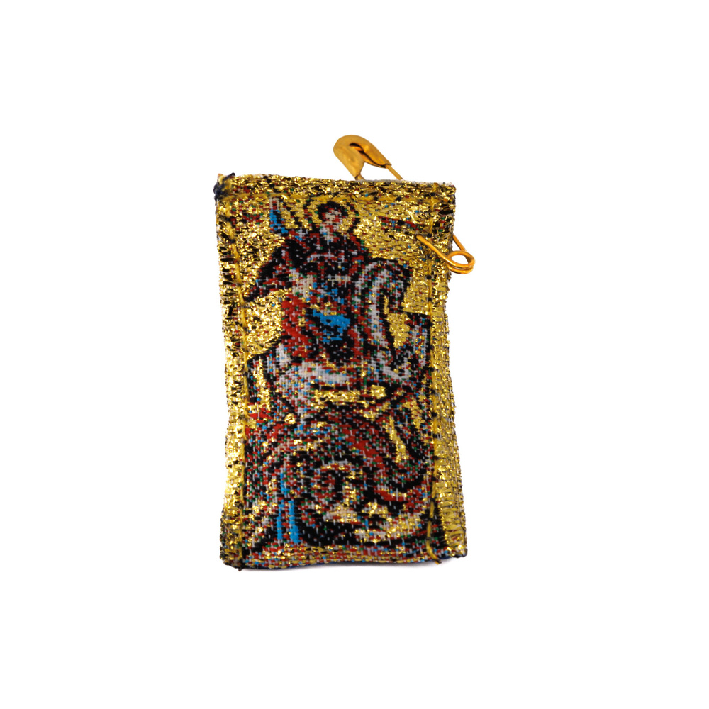 Ладанка афонская гобеленовая с изображением Георгия Победоносца (Греция, Афон).  #1