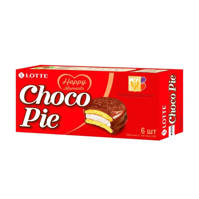 Печенье прослоенное глазированное, Choco Pie, 168 г х 2 уп. #1