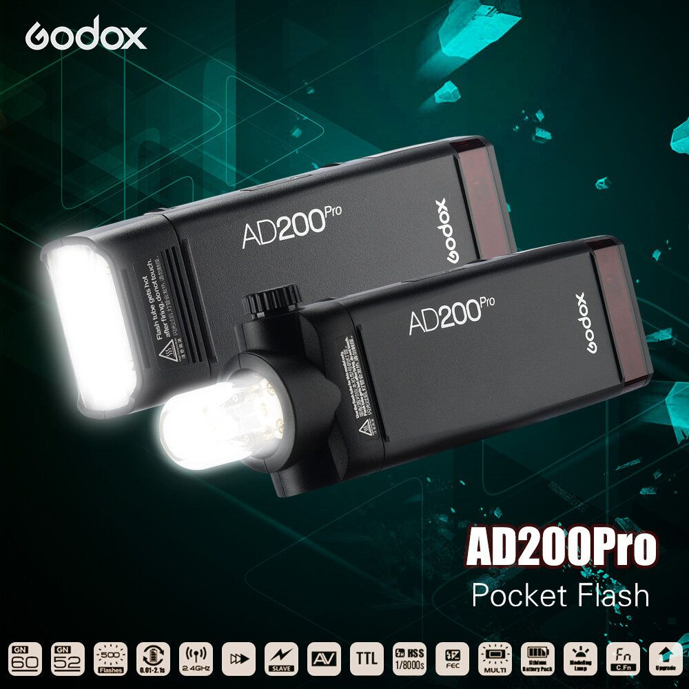 Godox AD200Pro Pocket Flash Портативная беспроводная TTL-вспышка со сменной вспышкой  #1