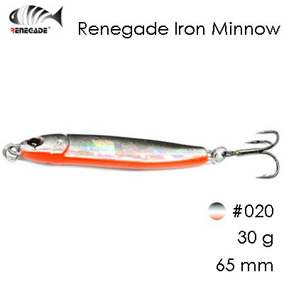 Блесна колеблющаяся Renegade Iron Minnow 65mm 30g #1