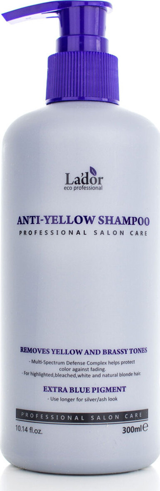 La'dor Оттеночный шампунь для устранения желтизны Anti-Yellow Shampoo, 300мл  #1