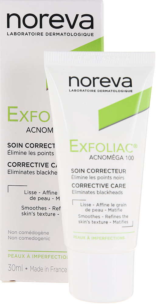 Крем для лица Noreva Exfoliac Акномега 100, для жирной и комбинированной кожи, 30 мл  #1