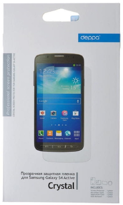 Deppa прозрачная защитная пленка для Sumsung Galaxy S4 Active Crystal, 61255  #1