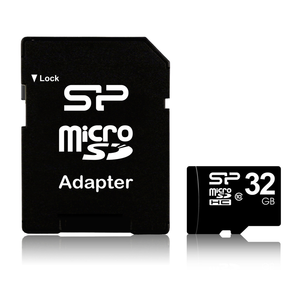 Silicon Power Карта памяти MicroSDHC 32Gb + адаптер / SP032GBSTH010V10SP #1