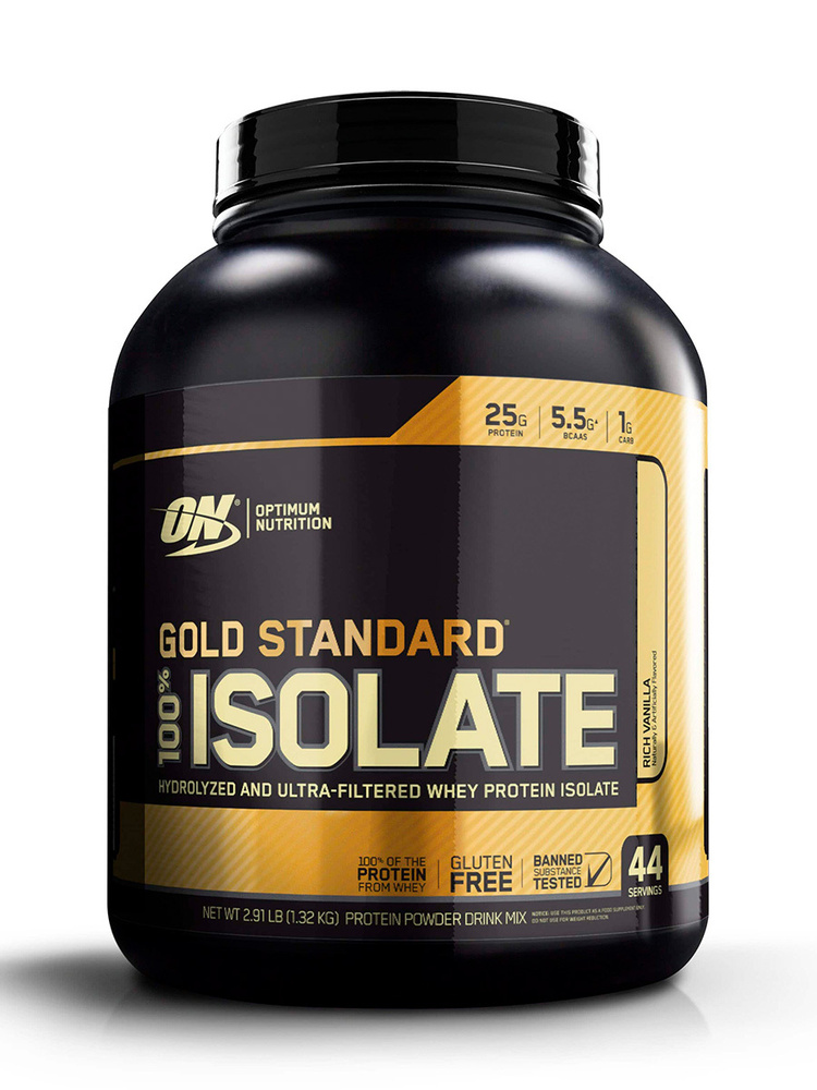 Изолят сывороточного протеина + BCAA Optimum Nutrition Gold Standard 100% Isolate 1320 гр Насыщенная #1