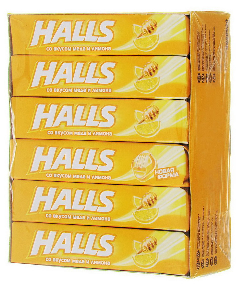 Halls Мед Лимон леденцы, 12 пачек по 25 г - купить с доставкой по выгодным  ценам в интернет-магазине OZON (164046539)